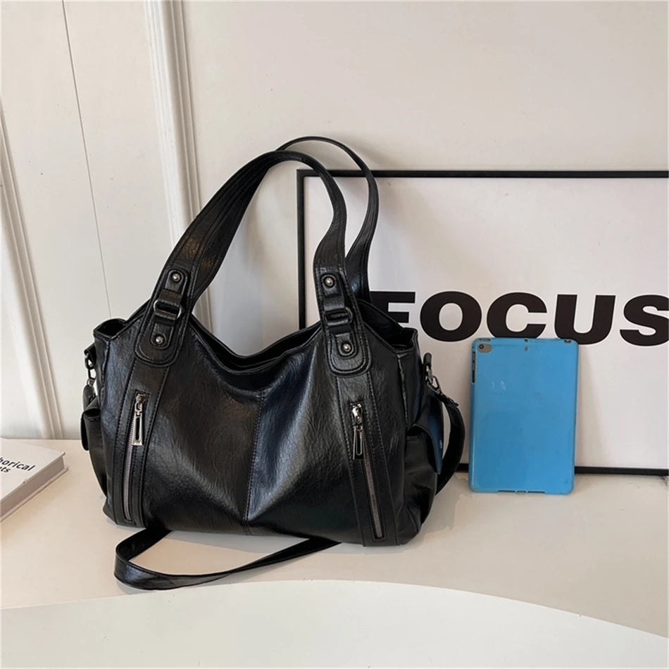 Female Handbag Large Capacity Shoulder Bags Big Stylsih Tote Bag Ladies Soft Leather Hobos Messenger Bags Women Shopper Bag Sac