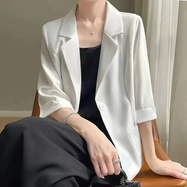 Women's Suit 2025 Spring Autumn High Quality Temperament Slim Ladies Outwear Design Sense Ladies Coat