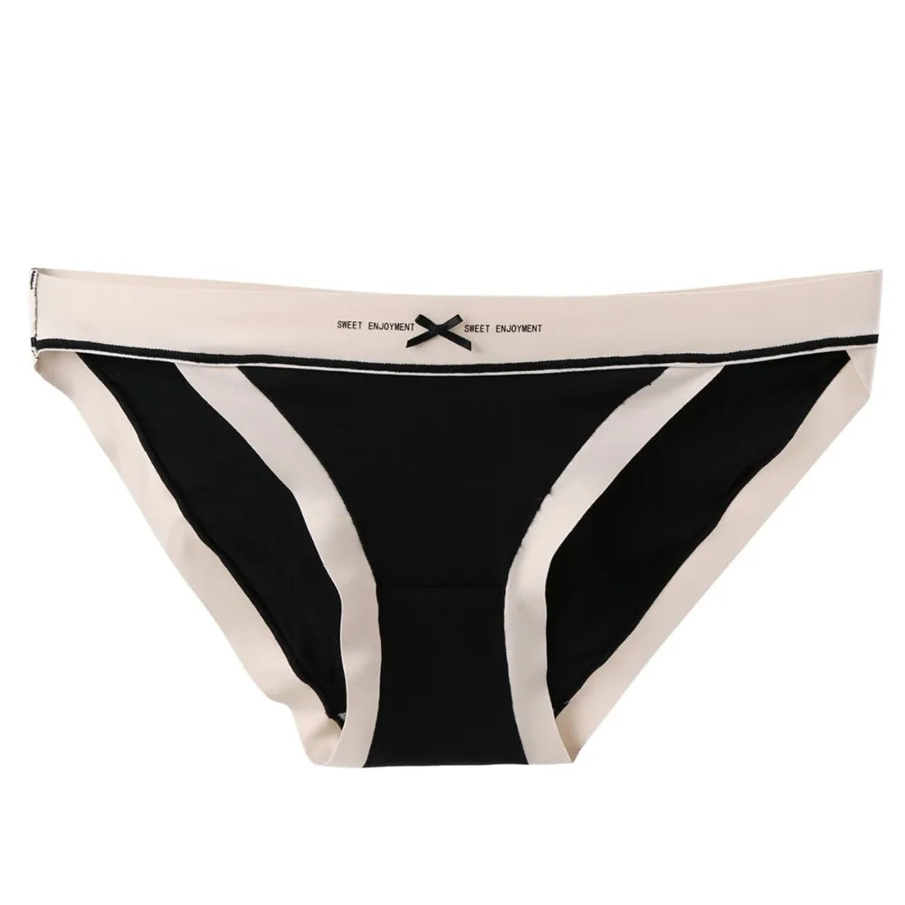 Women's Panties Sexy Seamless Bow Female Underwear Low Waist Elasticity Japanese Briefs for Ladies Underpants Lingerie Труси 속옷