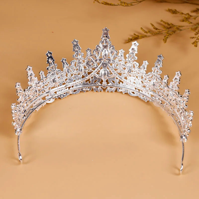Bridal Headwear - A Golden Lady Fashion Wedding Crown, Rhinestone Classic Princess Tiaras