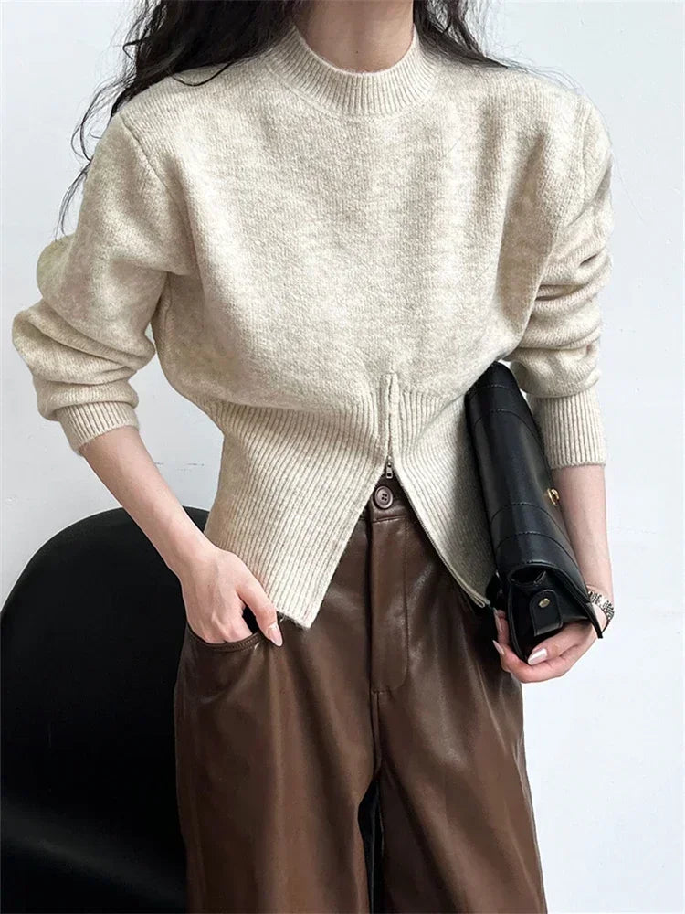 Sweater Women Winter Pullover Girls Sweater Oversize Knitting Tops Vintage Long Sleeve Fall Female Knitted Outerwear Warm Pull
