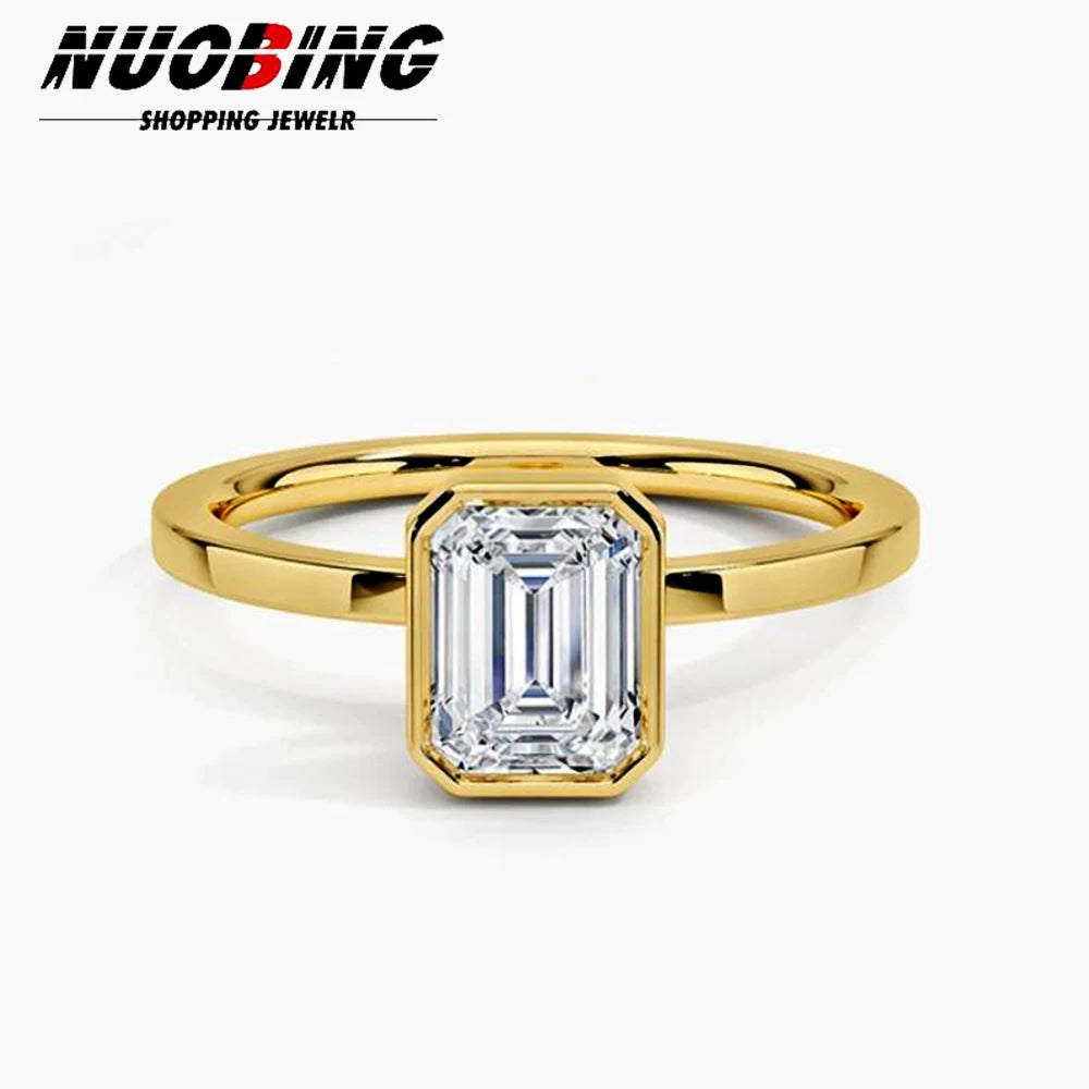 Cubic Zircon CZ Luxurious Women Stainless Steel Ring Couple's Love Engagement Fashion Jewelry Wedding Anniversary Gift