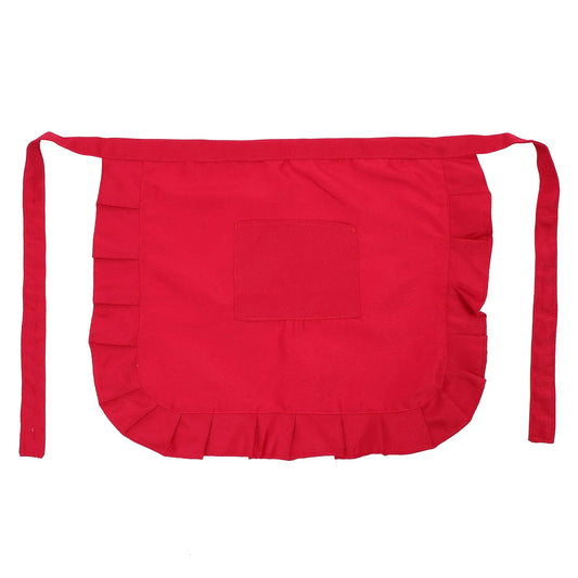 Red Brown Kitchen Half-Length Short Apron Household Cleaning Chef Apron Kitchen Men'S Hotel Restaurant