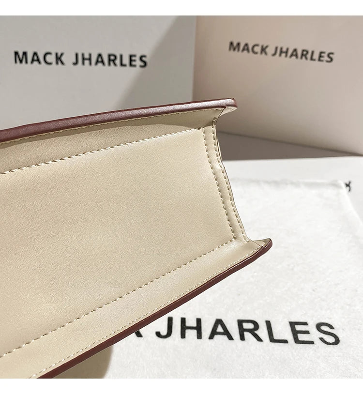 Women's handbag with high-end contrasting colors, carrying mother's bag 2024 new retro designer single shoulder crossbody bag