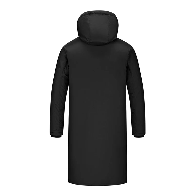 Winter Jacket 3 1-in -1 Removable 2-piece Set Mens Retro Long Warm Padded Jacket Snow Waterproof Thick Hooded Windbreaker Parkas