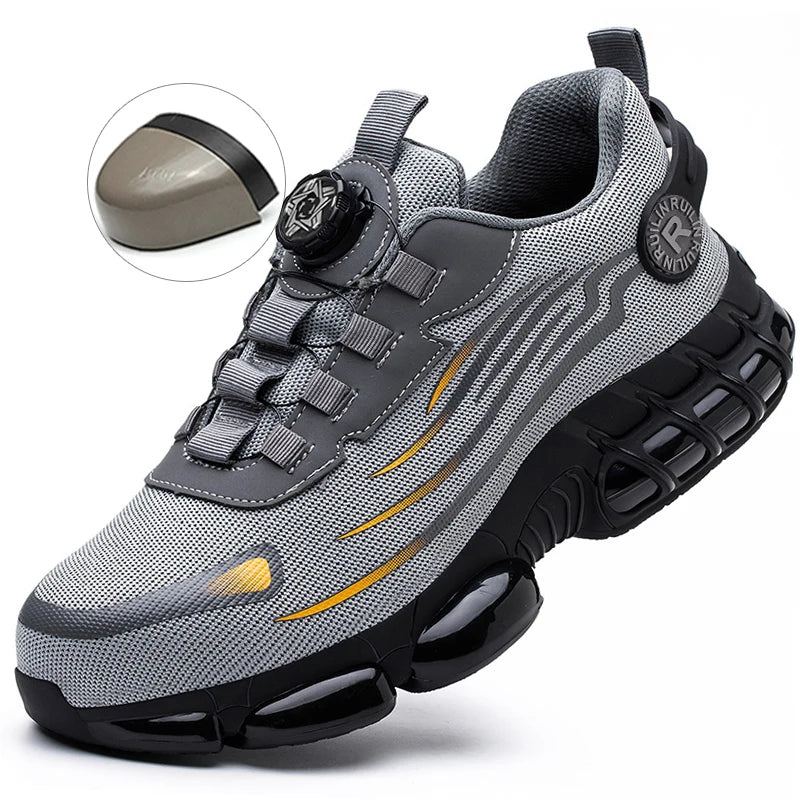 Indestructible Steel Toe Protective Safety Shoes Slip Resistant Abrasion Resistant Work Shoes Men Tough Comfortable Sneaker 