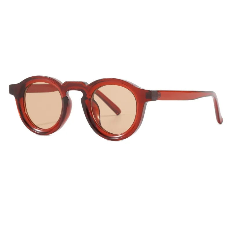 Round Sunglasses Women Men Punk Shades Retro Trending Sun Glasses Clear Lens Frame UV400 Female Oculus Gafas