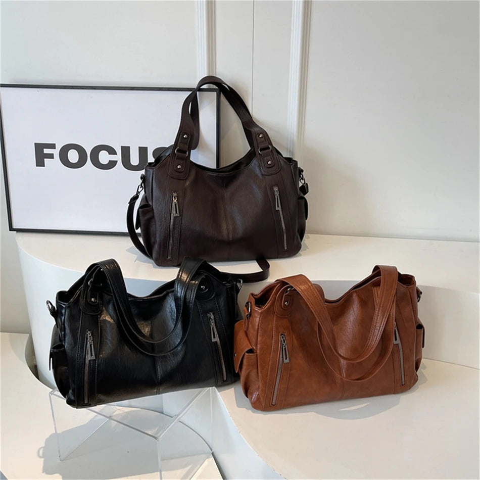 Female Handbag Large Capacity Shoulder Bags Big Stylsih Tote Bag Ladies Soft Leather Hobos Messenger Bags Women Shopper Bag Sac