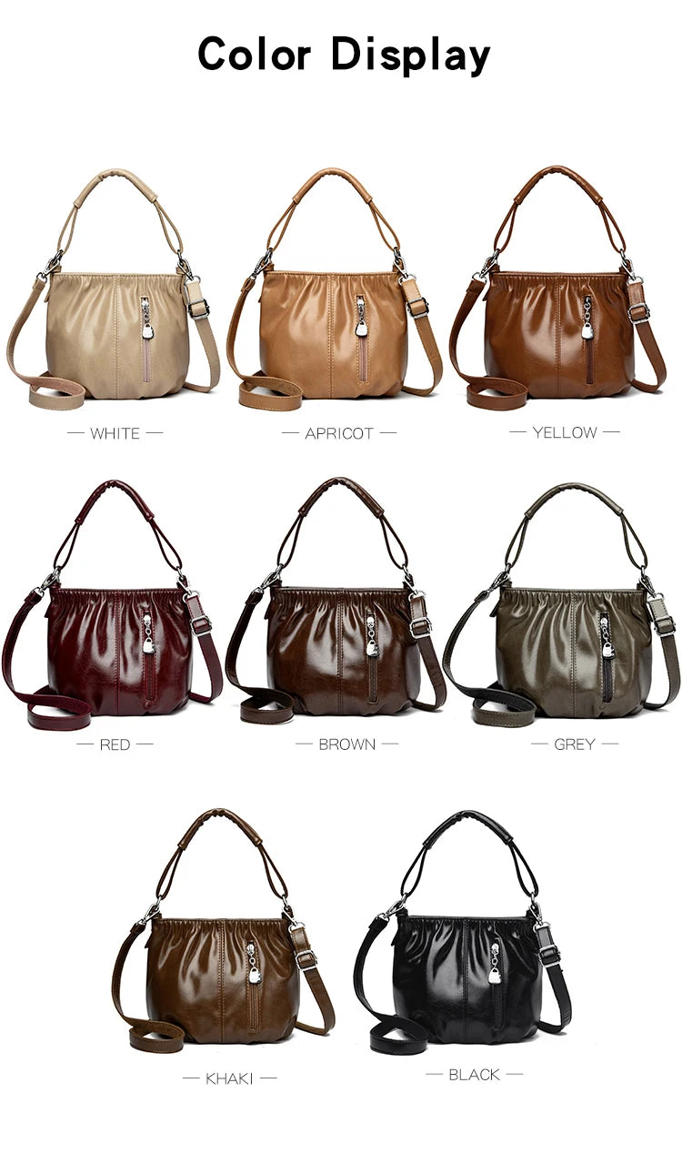 Women's Bag Bucket bag Handbags Female Handbags Retro Solid Color PU Leather Shoulder Underarm Bags Ladies Shopper Hobos Bags