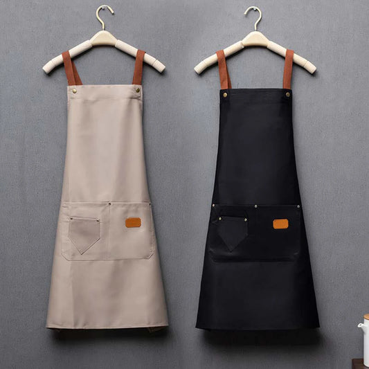 1PCS New Fashion Kitchen Aprons for Woman Men Chef Work Apron for Grill Restaurant Bar Shop Cafes Beauty Nails Studios Uniform