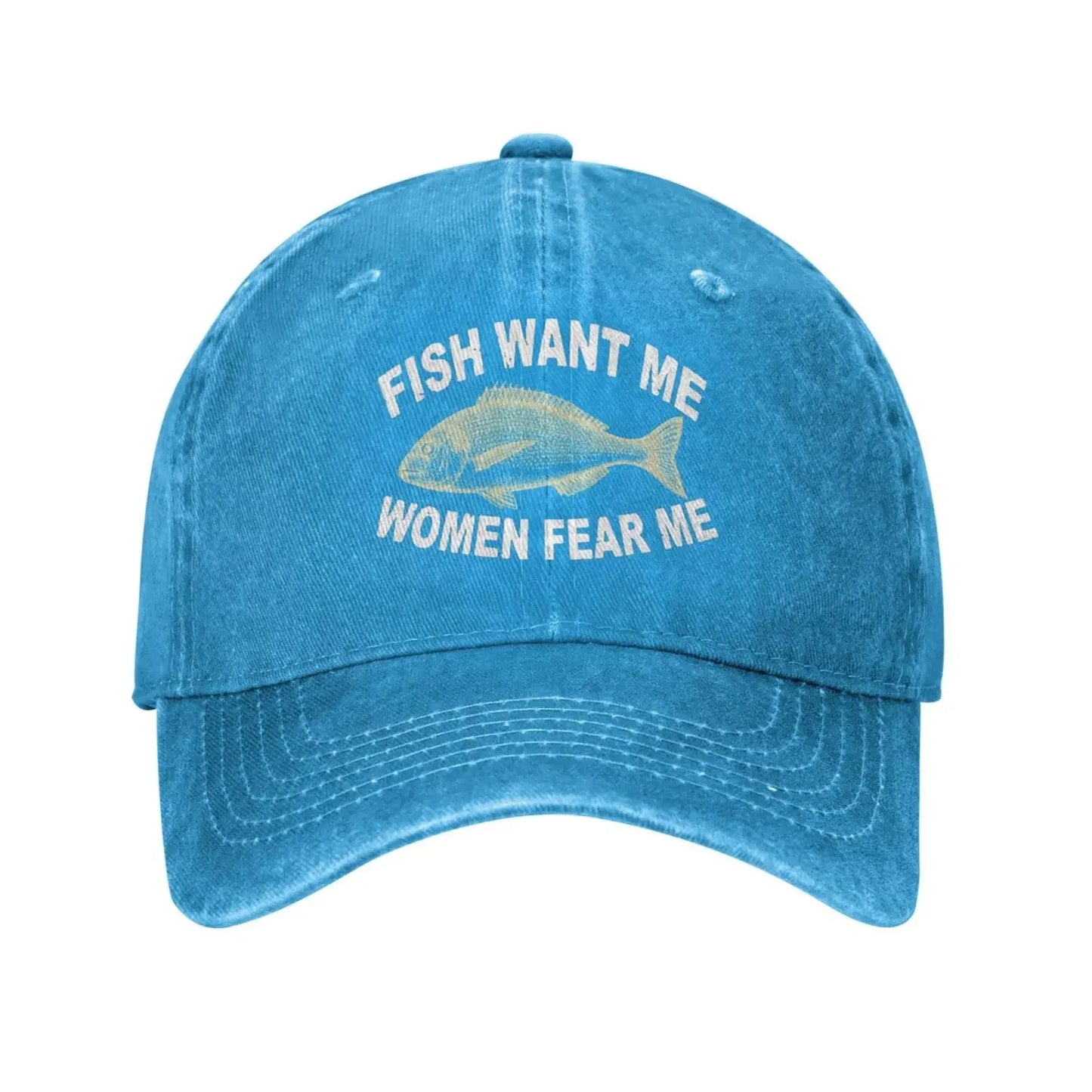 Hat Women Want Me Fishes Fear Me Hat for Women Baseball Cap Graphic Cap