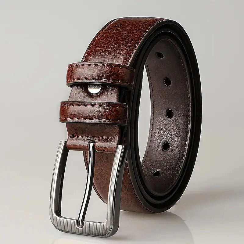 Belt Men's High-End Belt Trendy Men's Belt Fashion Versatile Cross-border Business Belt Pin Buckle