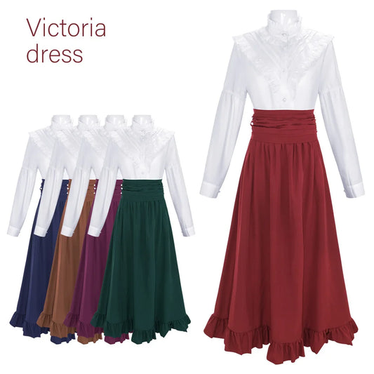 19th Century Victorian Women's Dresses Classic Two-piece Renaissance Dresses Women's Stage Performance Costumes
