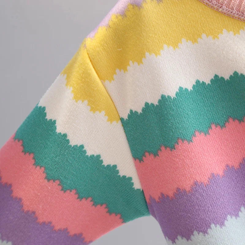 Girls' sweater jacket, autumn and winter new style, thickened and fashionable, girls' knitted sweater, children's top