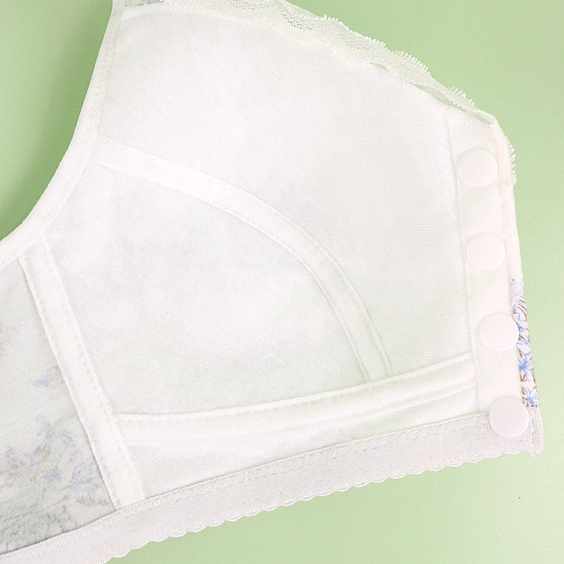 Bra Cotton Women Wire Free Bras Front Closure Brassiere Female Confortable Underwear Big Size 52BC 50BC Cup