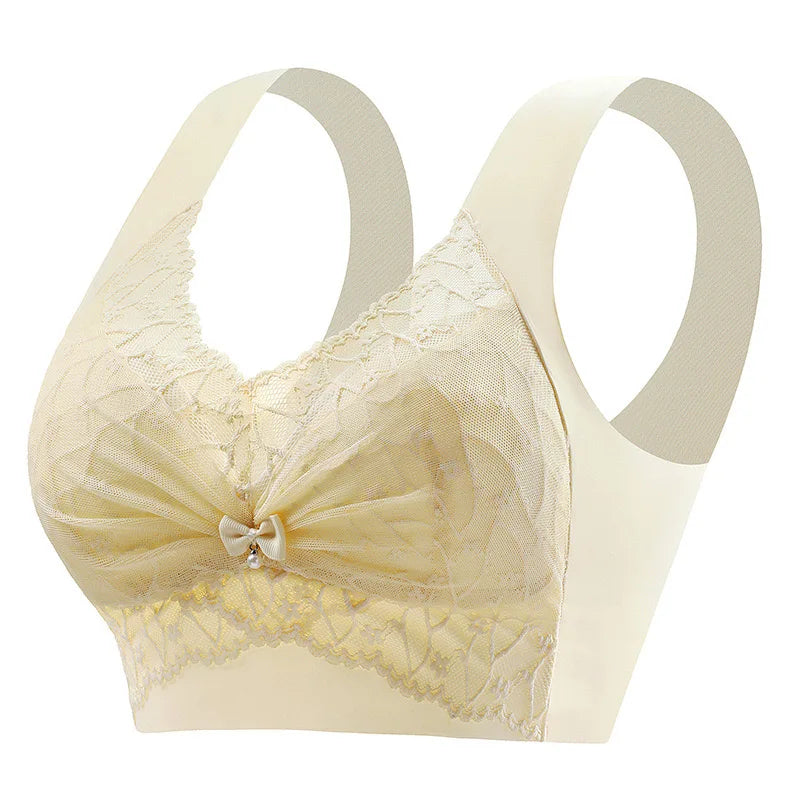 Beautiful Back Bra For Women, Fixed Cup, Adjustable, Seamless Push-up, Secondary Breasts, Anti-sagging, Lace Vest Bra