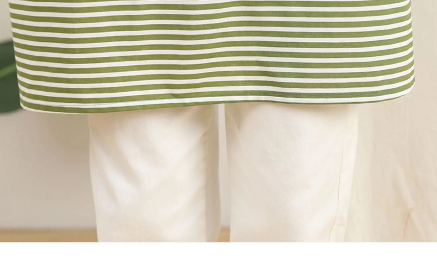 Fashionable Striped Apron For Home Kitchen Cooking Long Sleeved Women's Cute Anti Stain Work Dining Work Clothes Smock