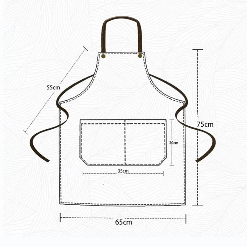 Kitchen Apron Custom Logo Polyester Plain Mandiles for Man Women Restaurant Bar Waiters Chefs Cleaning Bibs Nail Salon Aprons