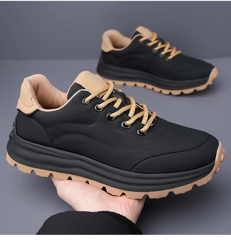2025 New High-Quality Casual Sports Shoes With Breathable Leather Surface Anti Slip Soft Sole Round Toe Sports Shoes 38-44