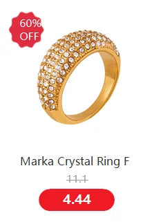 Modern Stainless Steel Round Ring for women PunkIrregular Ring 18K Gold Plated Jewelry Female Luxury Accessory Wholesale
