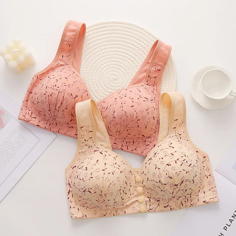 New Style Front-Buckled Mother's Bra For Women Large Size Thin Version No Steel Circle Vest-Style Bra Cover