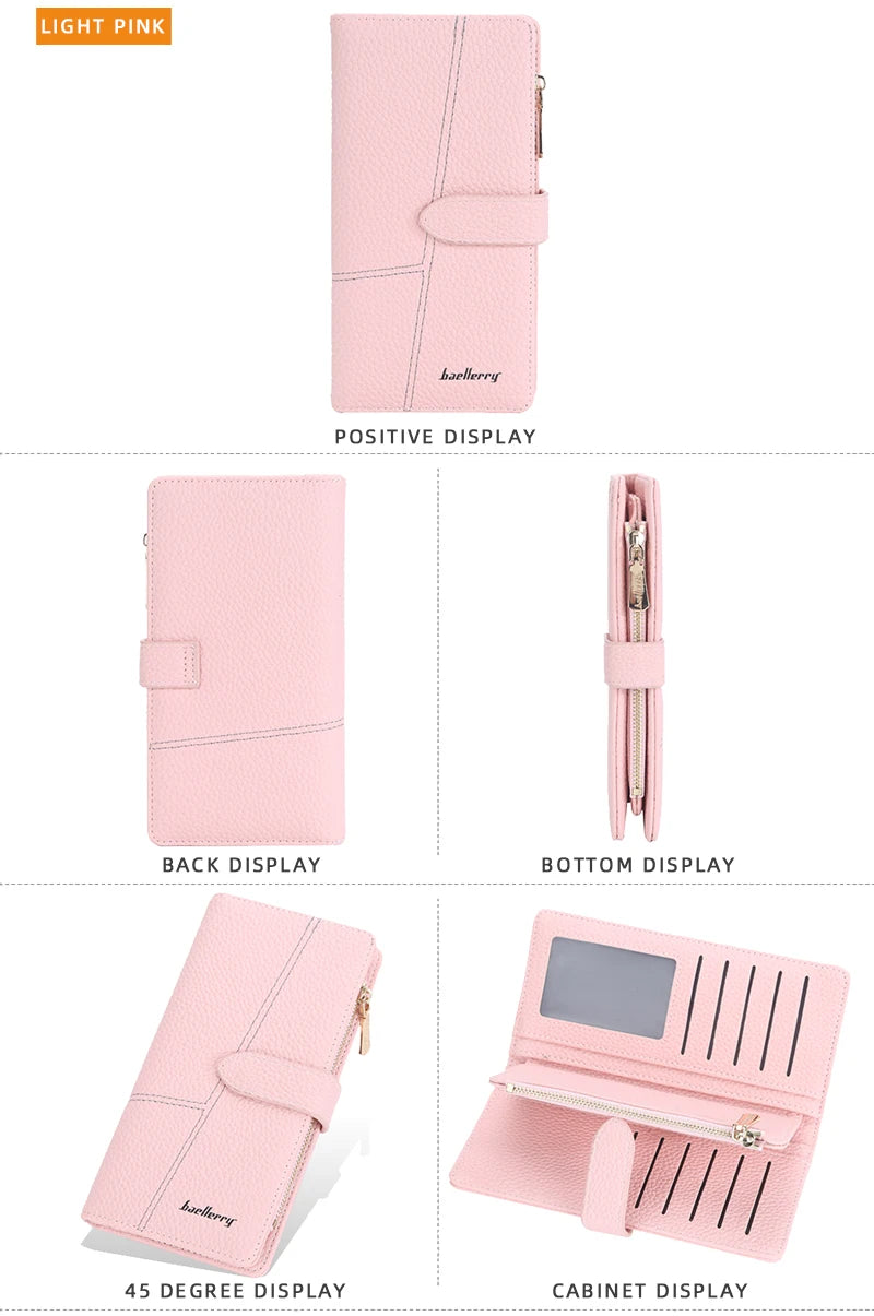 Women Long Wallets Slim Purse Handbags Female Purse Luxury Card Holder High Quality Zipper Wallet Pocket For Women