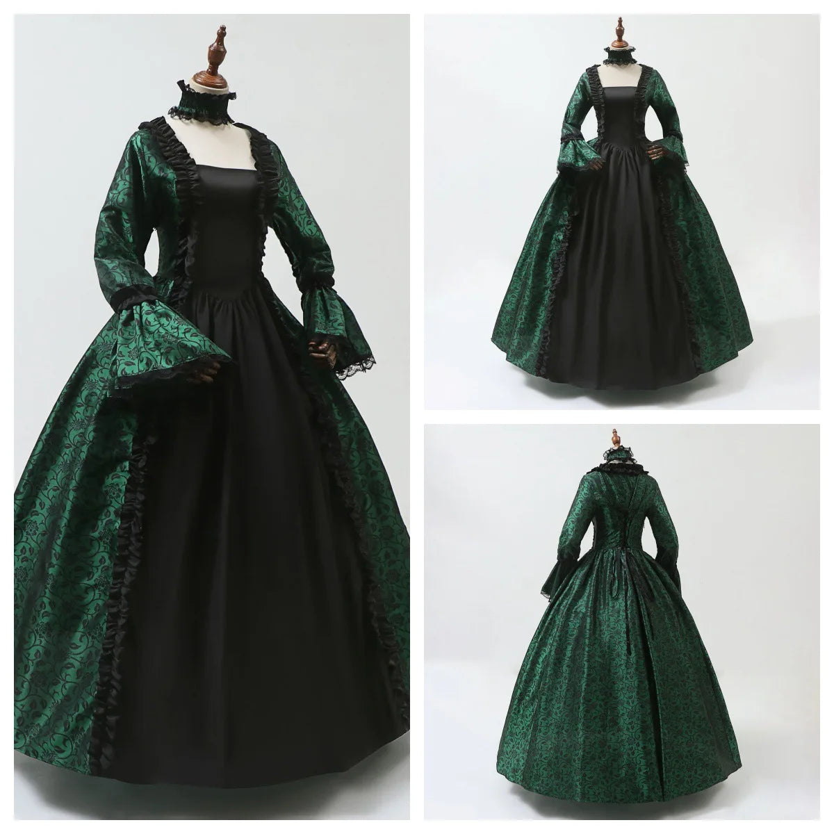 Victorian Era Gown - Medieval Court Dress with Corset
