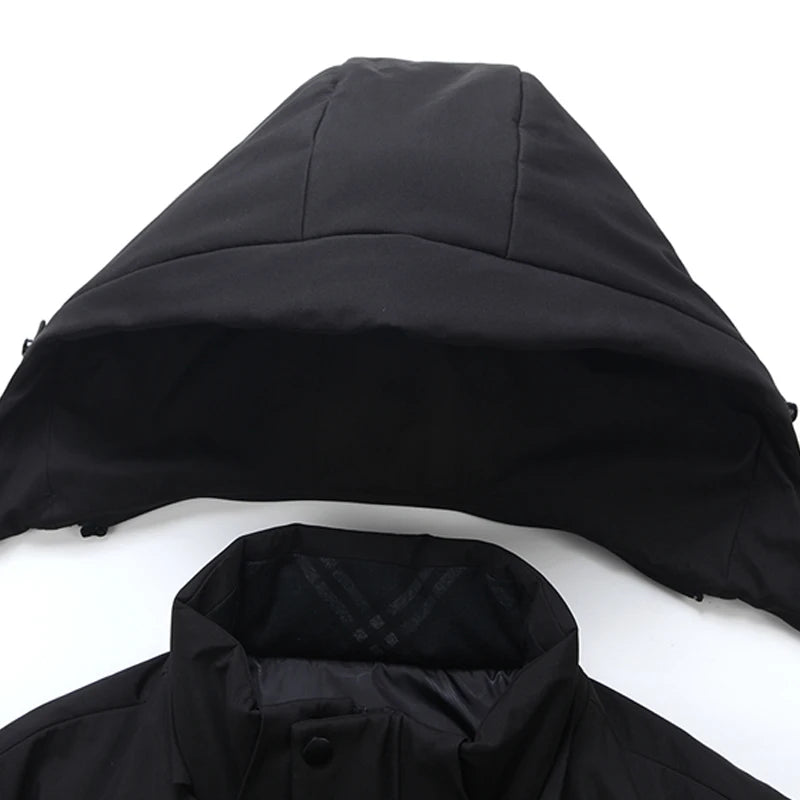 Winter Down Jackets for Men Brand Casual Middle Aged Men's Puffer Coats Winter Thick Warm Plus Size Feather Parkas