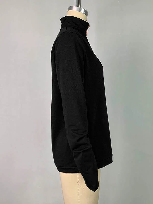 2025 Trousers Sets Women's Two Pieces Set New Spring Elegant Contrast Color High Neck Long Sleeves Wide Leg Pants Suit