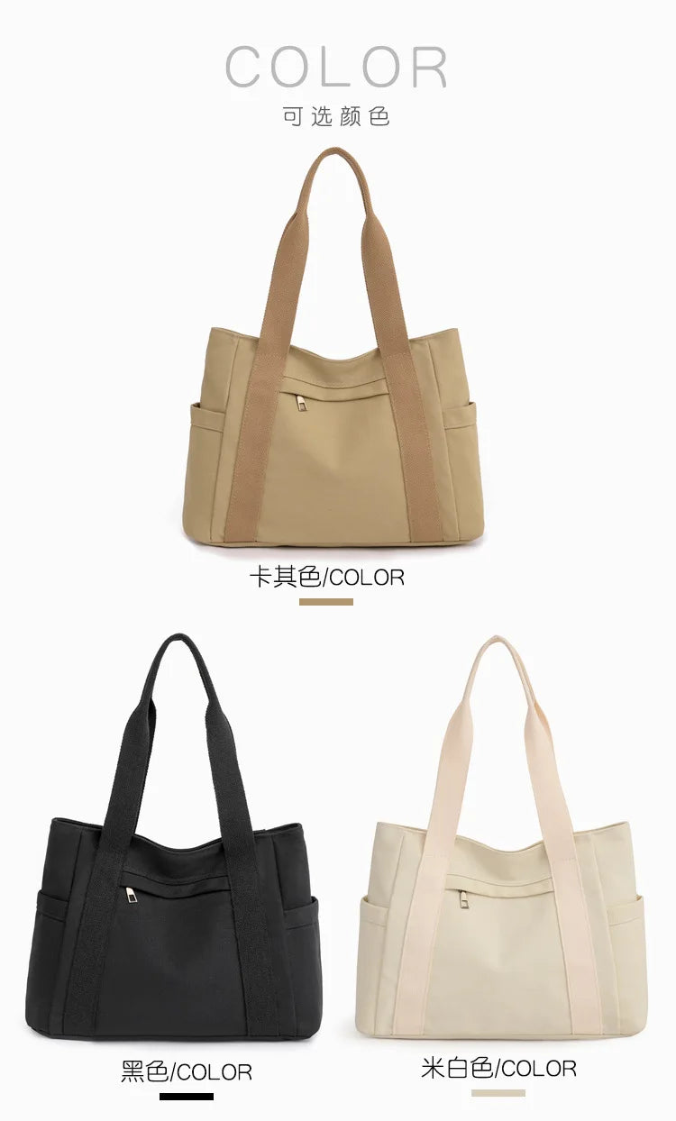 Women's handbag Fashionable Women's Canvas Top-Handle Bag for Daily Commuting and College Style Student Outfit Shoulder Bag
