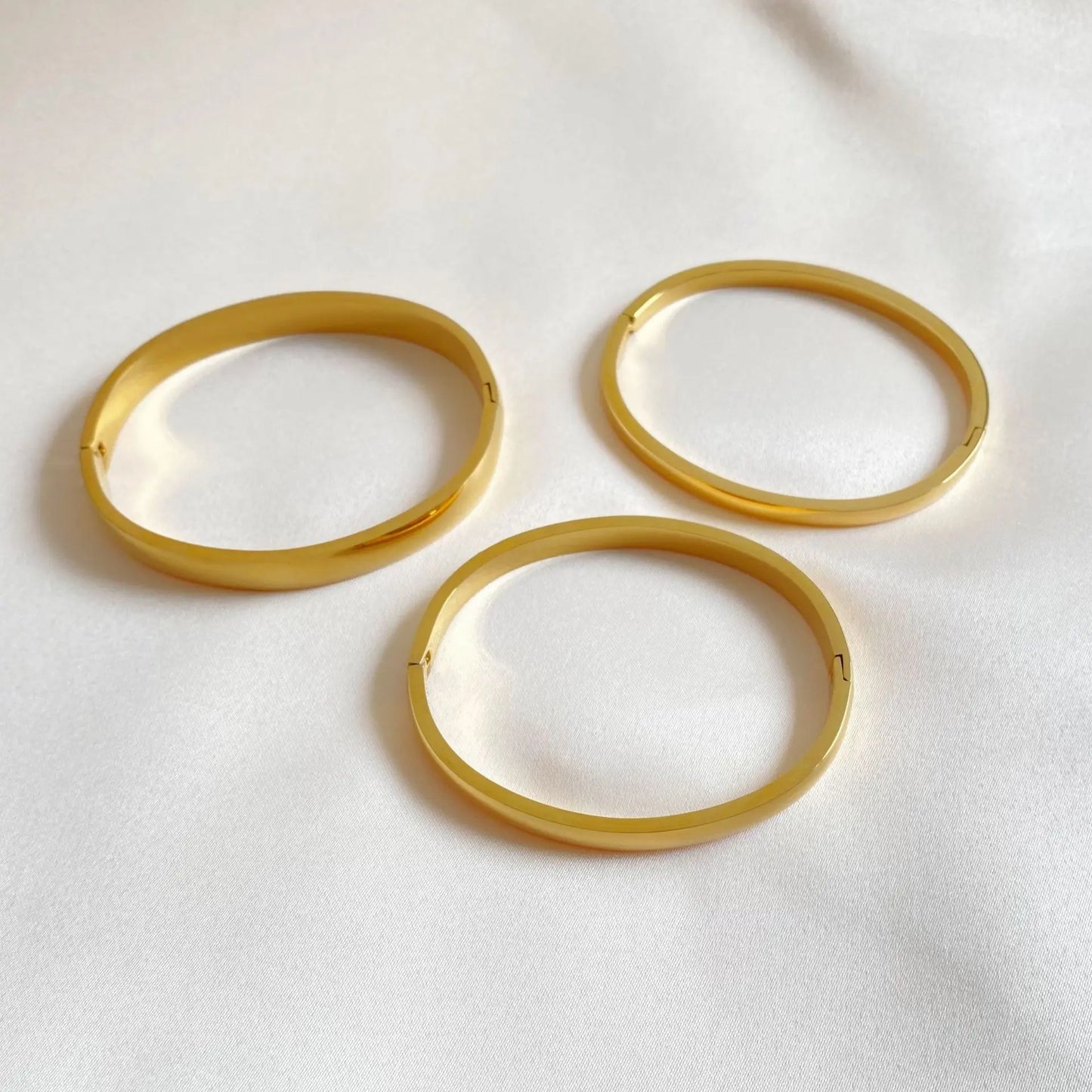 Stainless steel bangles for women minimalist simple bangles stainless steel jewelry new in non tarnish 2024