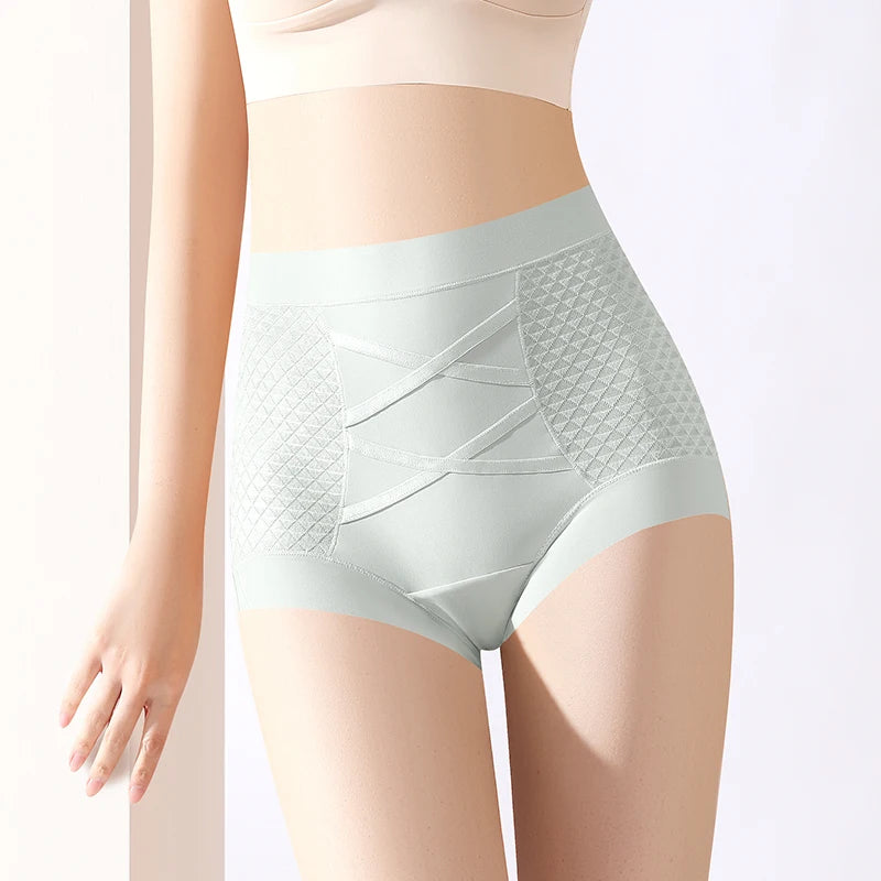 Fashion Belly Reducing Panties for Woman Women Micro Underwear Woman Ice Silk Women's Lingerie High Waist Panties Set Pack Sexy