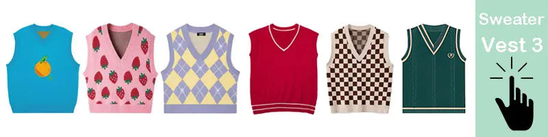 Sweet Kawaii Sweater Vest Printed Sleeveless Casual Outerwear Knitted Waistcoat 2023 Vintage Y2K Spring  E Girl Pullovers Tops