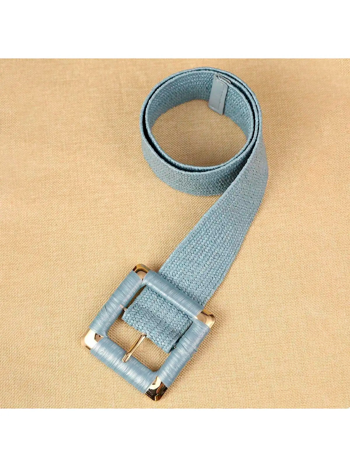 1 piece of women's blue braided belt, bohemian style, shopping go-ahead, party wear, trendy belt, suitable for everyday wear