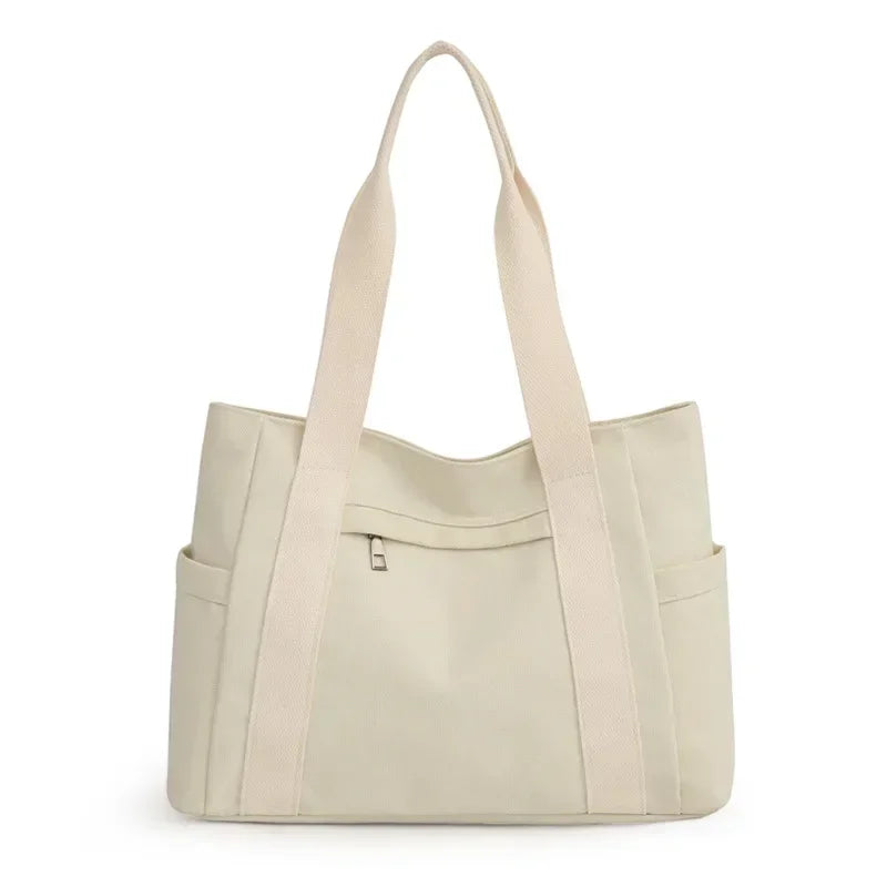 Women's handbag Fashionable Women's Canvas Top-Handle Bag for Daily Commuting and College Style Student Outfit Shoulder Bag