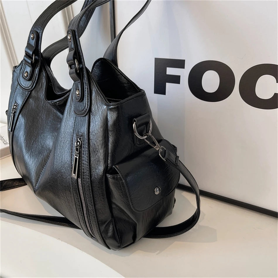 Female Handbag Large Capacity Shoulder Bags Big Stylsih Tote Bag Ladies Soft Leather Hobos Messenger Bags Women Shopper Bag Sac