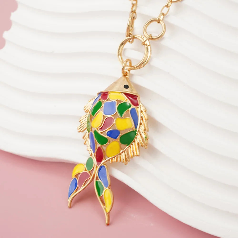 Necklace Fish pendant Aesthetics Jewelry Birthday Present Stainless Steel Charm Chain Beautiful accessories