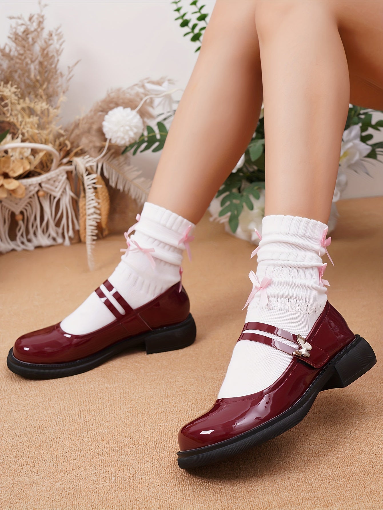 Elegant Black Mary Jane - Chic Comfort Women's Shoes with Golden Buckle, Round Toe, and Comfortable Rubber Sole - Versatile All-Season PU Cover Flats, Ladies Shoes