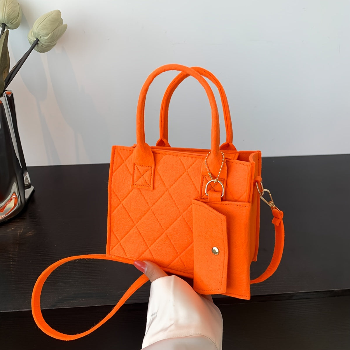 3pcs Set Mini Tote Bag Lightweight Casual Handbags & Mini Satchel & Mini Card Holder Set