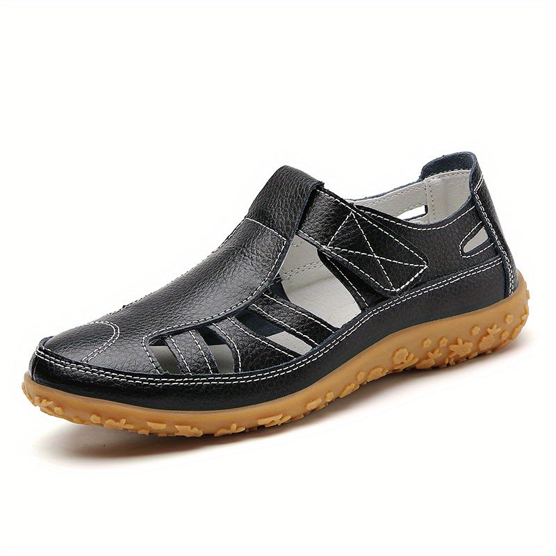 Original Handmade Retro True Synthetic Cover Sandals Comfortable Soft Sole Mom Shoes Magic Tape Casual Women's Shoes