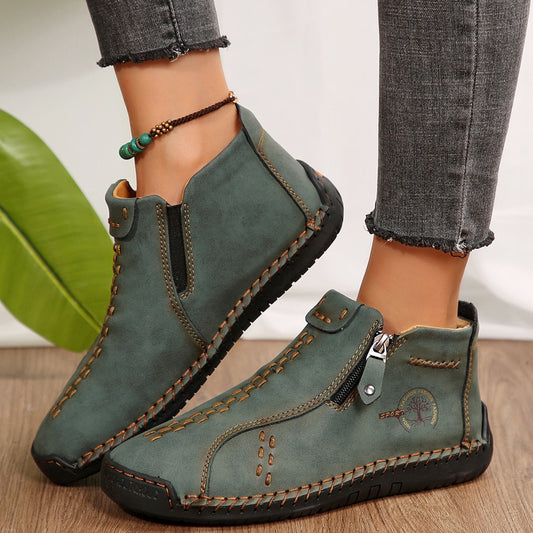 Women's Hand Sewn Boots Fashion Vintage Women's Shoes