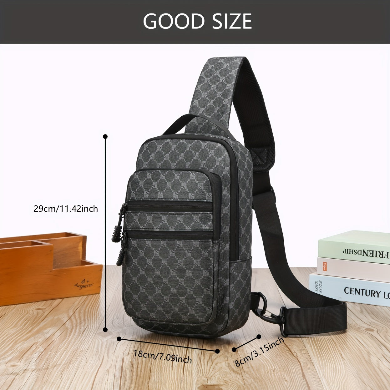 Men'S Fashion Pu Leather Crossbody Sling Bag - Stylish Chest pcs For Everyday Use Designer Handbags Small Crossbody Bag