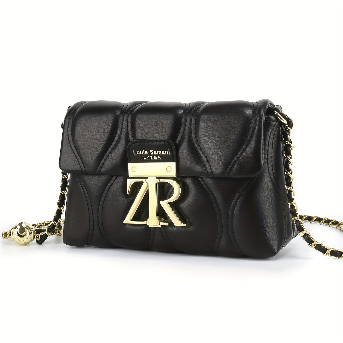 Chic Black Pu Leather Crossbody Bag With Metal Ball Accent - Fashionable Shoulder Purse For Women, Casual Commuter Handbag Purses And Handbags Crossbody Bags For Women