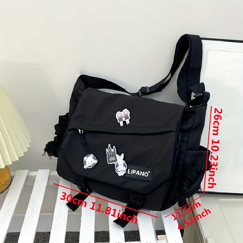 Nylon Handbags Shoulder Bag Large Capacity Crossbody Bags for s Men Harajuku Messenger Bag Student Bags, Suitable for Women
