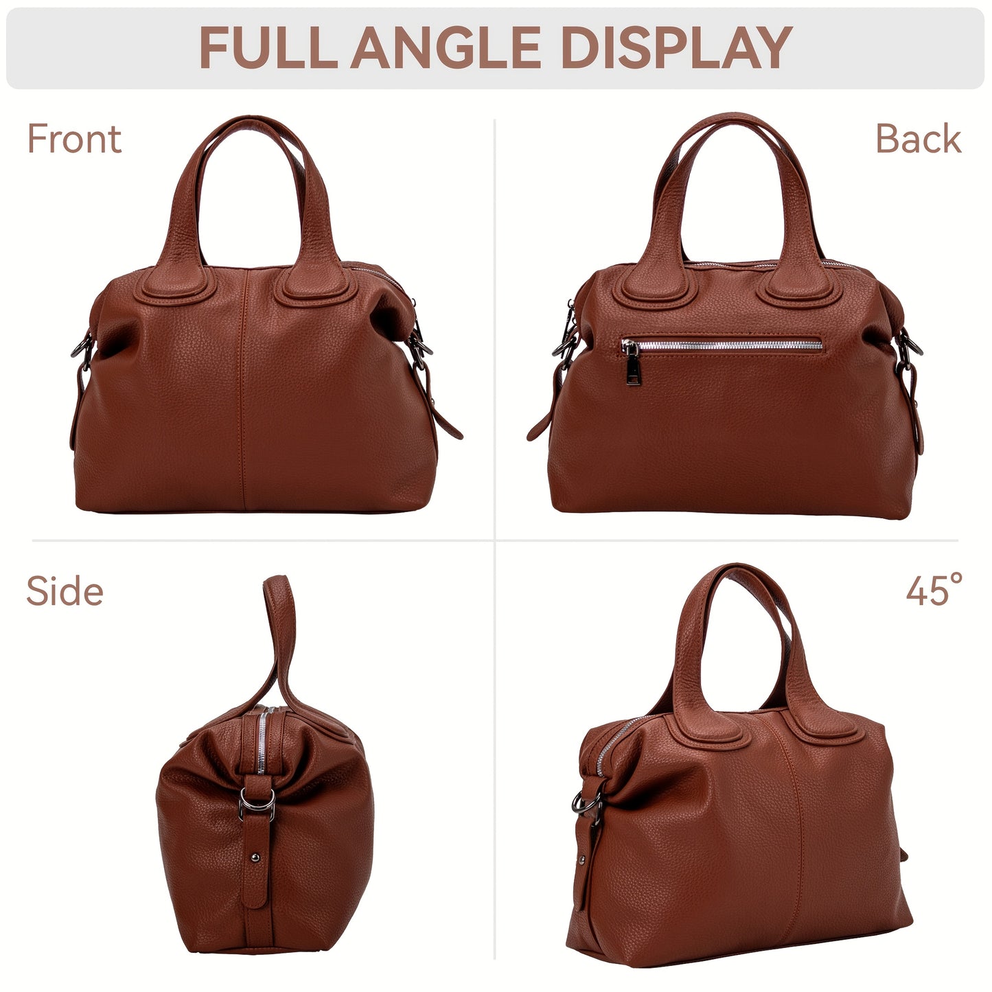 Large Lady Handbag, Large Lady Shoulder Bag, Large Purses for Women, Soft Comfy Solid Color PU Tote Shoulder Bag, All-Match Women's Daily Use Commuter Bags, Womens Handbags, Easter Gifts, Gifts for Mothe, Travel, Cheap
