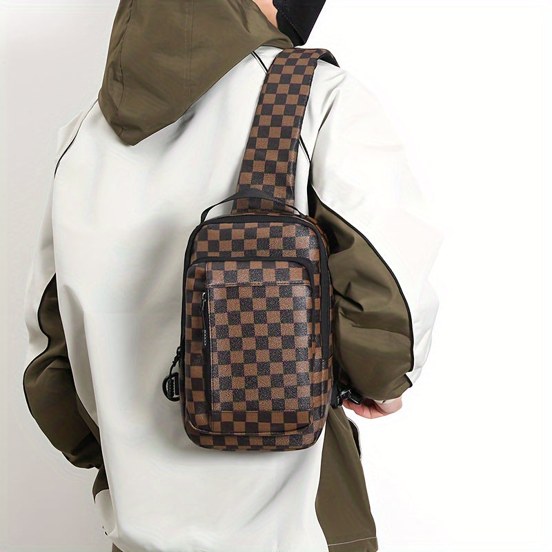 Men'S Fashion Pu Leather Crossbody Sling Bag - Stylish Chest pcs For Everyday Use Designer Handbags Small Crossbody Bag