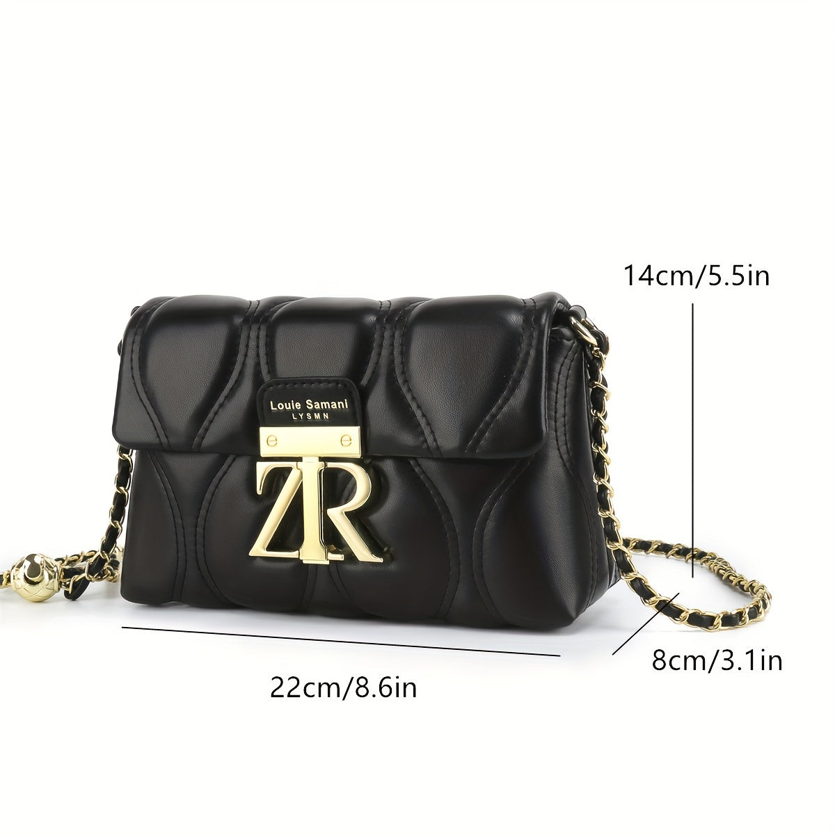 Chic Black Pu Leather Crossbody Bag With Metal Ball Accent - Fashionable Shoulder Purse For Women, Casual Commuter Handbag Purses And Handbags Crossbody Bags For Women