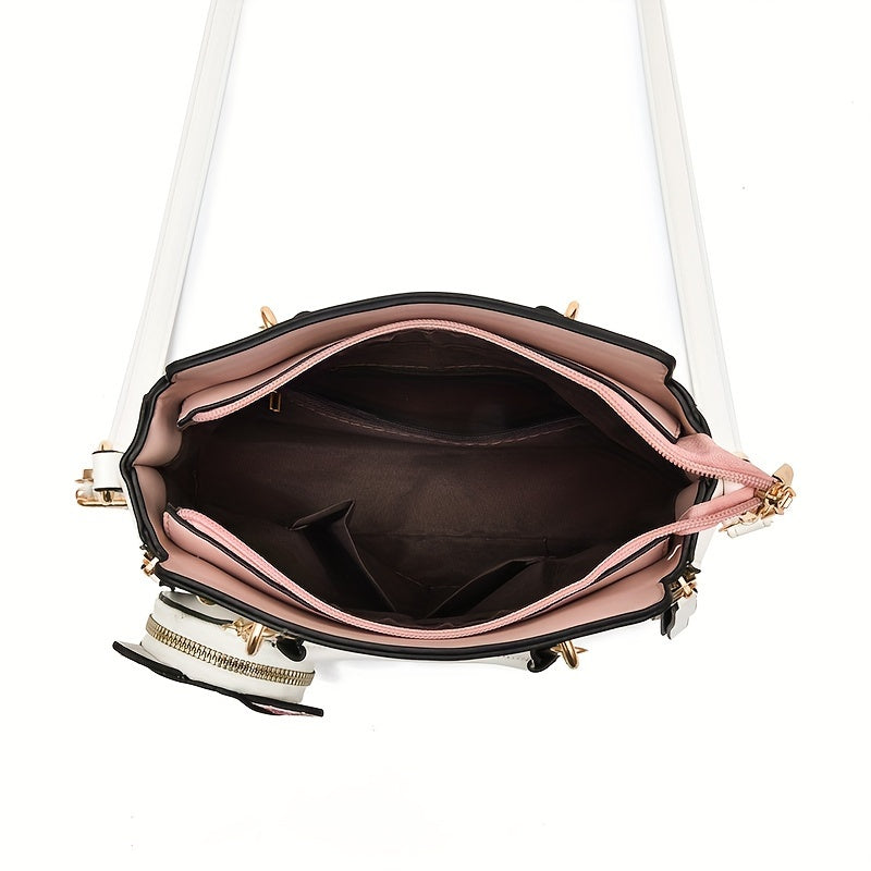 Small Purses And Handbags for Women 2025 New Ladies Top Handle Satchel Purses Girls Shoulder Bags Fashion Mini Totes Bags with Cute Kitten Pendant