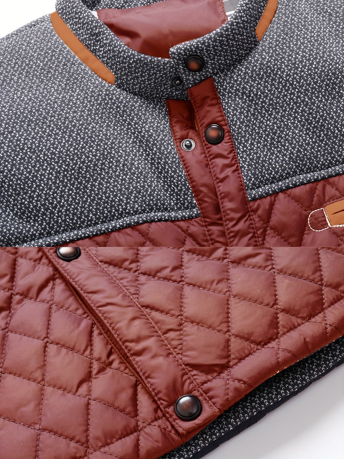 Warm & Lightweight Men's Quilted Winter Jacket - Casual Stand Collar Coat for Everyday Wear