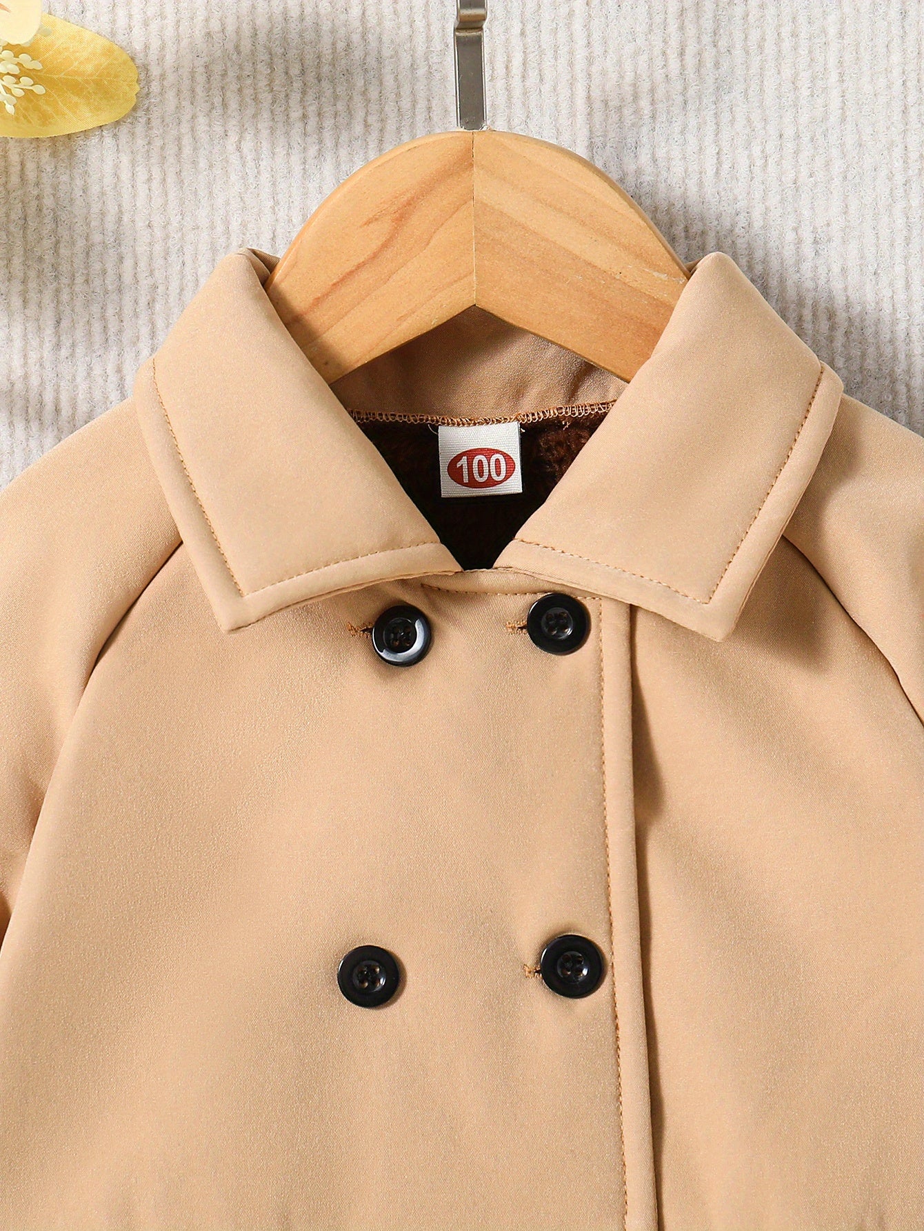 Cozy Plush Fleece Toddler Girls Winter Jacket with Button Collar for Warm and Stylish Daily Wear